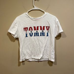 Tommy Hilfiger White, Red,  Blue Logo Tee